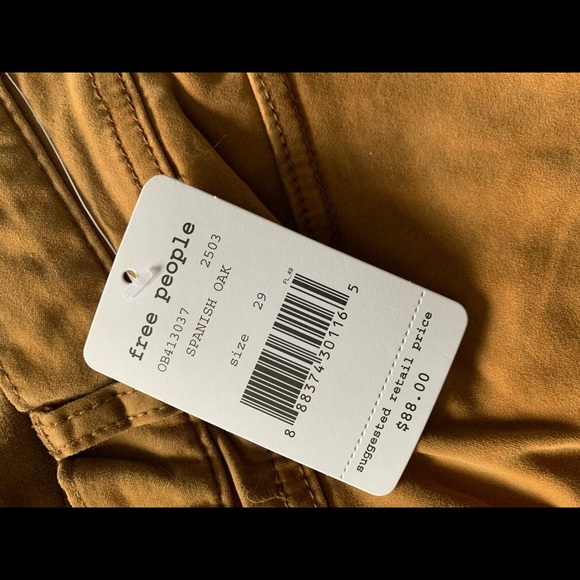 New Free People ivory coast tan spanish oak sateen crop jeans Size 29 $55 - Picture 4 of 7